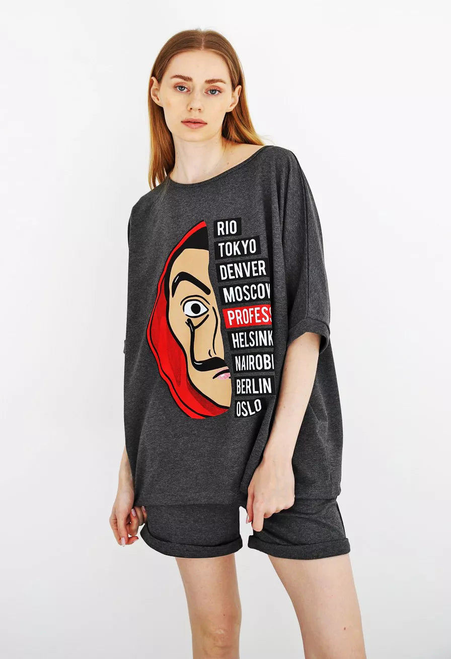 Tamsiai pilkas moteriškas komplektas Vendetta